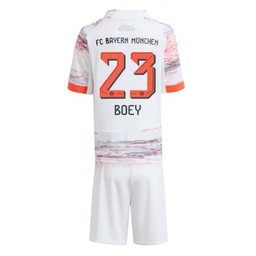 Stroje piłkarskie Bayern Munich Sacha Boey #23 Koszulka Wyjazdowej dla dzieci 2025-26 Krótki Rękaw (+ szorty)